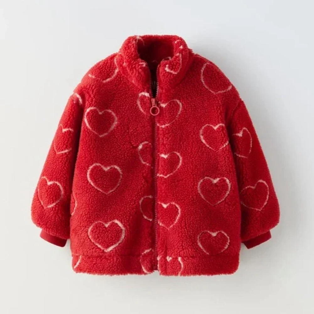Zara Baby Shearling Heart Jacket Pre-Owned - Picture 2 of 8